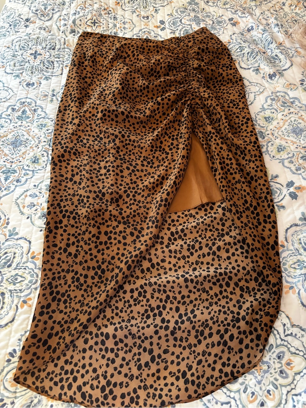 BB Dakota Brown and Black Leopard Ruched Swim Sarong